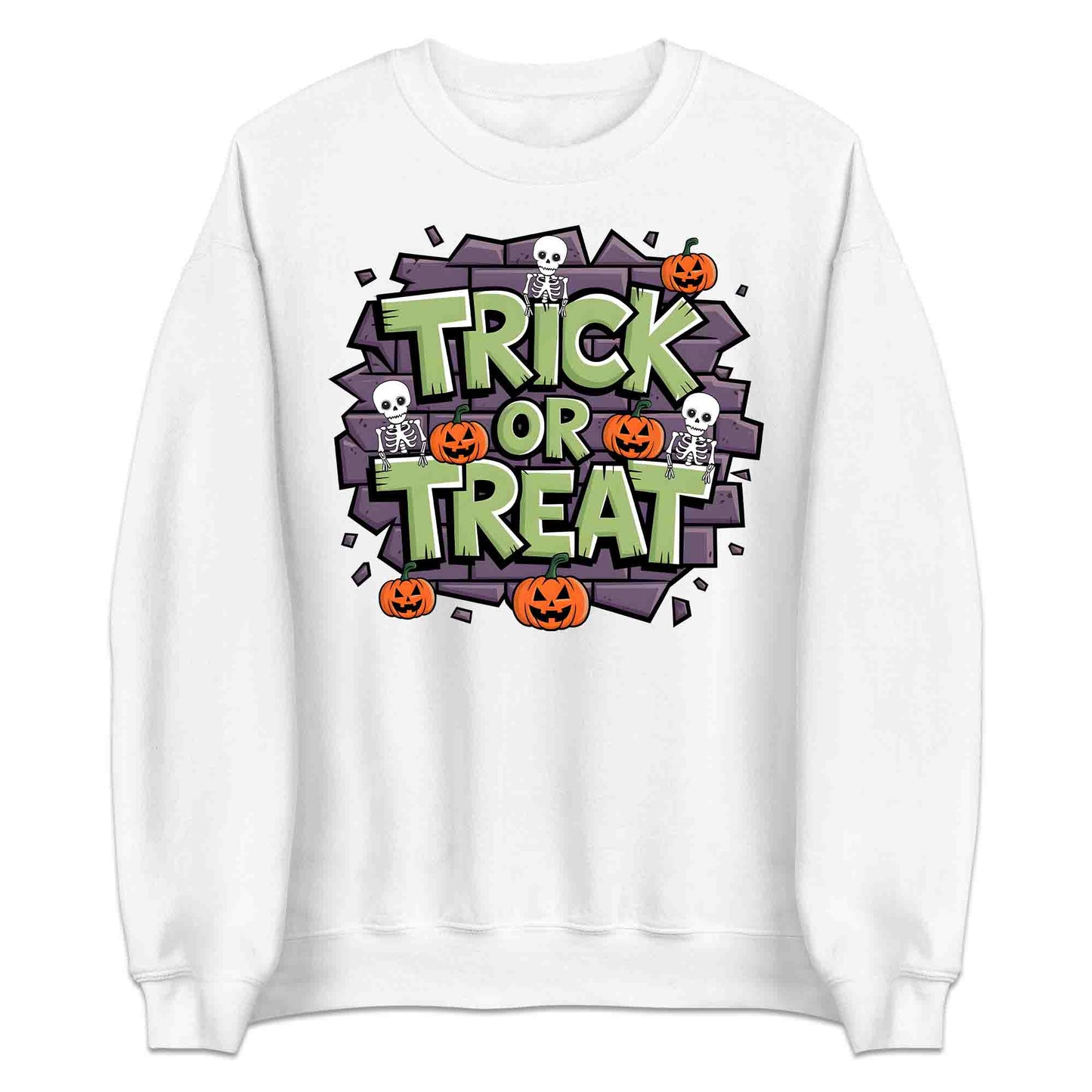 Trick or Treat T-Shirt, Spooky Skeleton Sweatshirt, Pumpkin Halloween Hoodie | PRODUCT CODE: TRKDBHKNC
