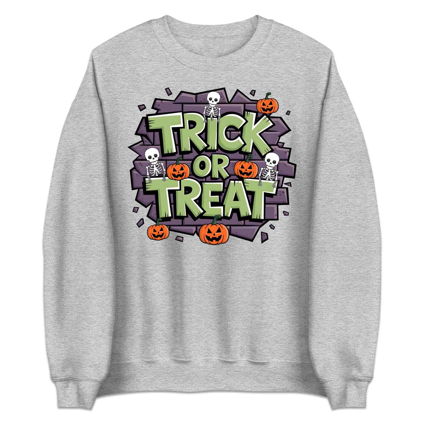 Trick or Treat T-Shirt, Spooky Skeleton Sweatshirt, Pumpkin Halloween Hoodie | PRODUCT CODE: TRKDBHKNC