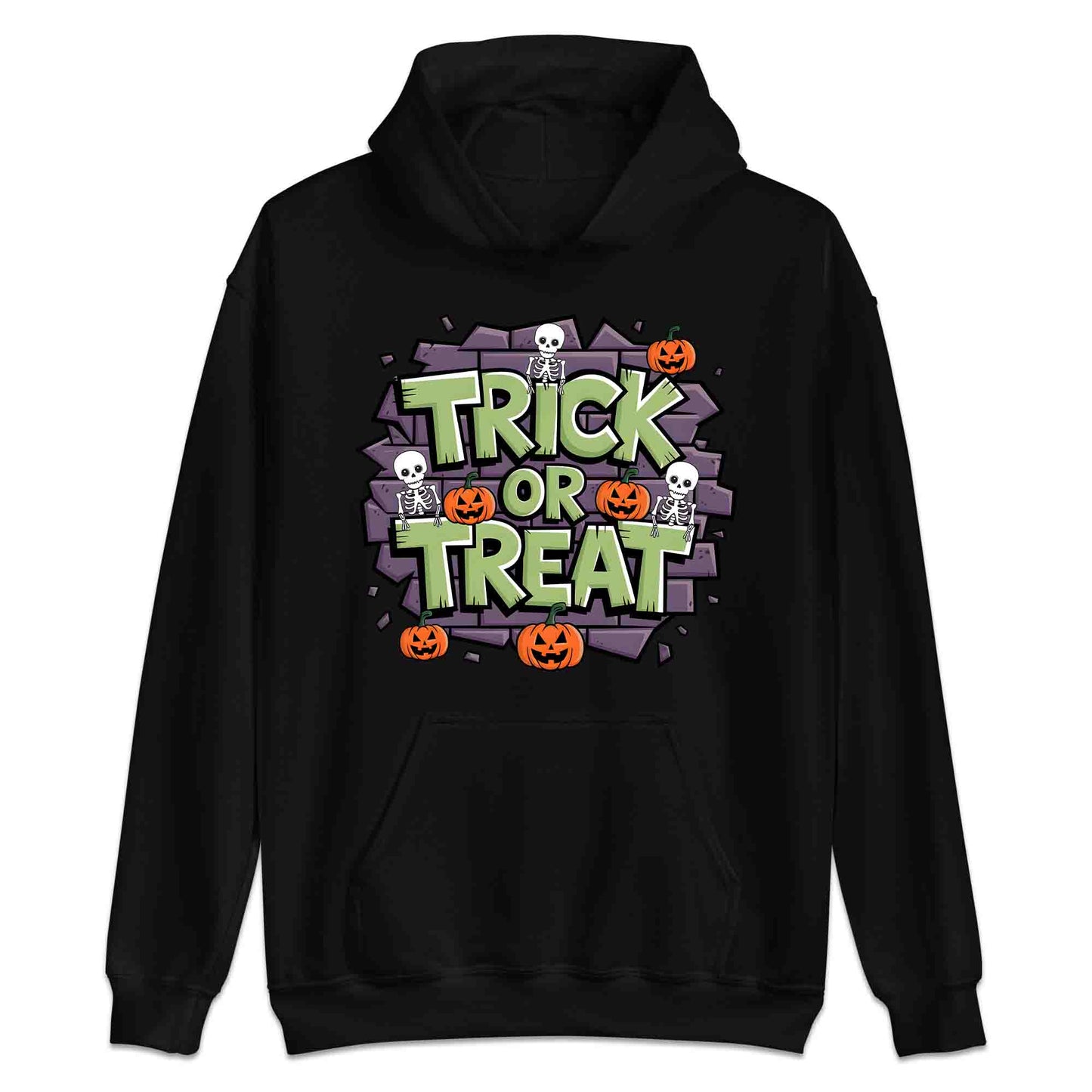 Trick or Treat T-Shirt, Spooky Skeleton Sweatshirt, Pumpkin Halloween Hoodie | PRODUCT CODE: TRKDBHKNC