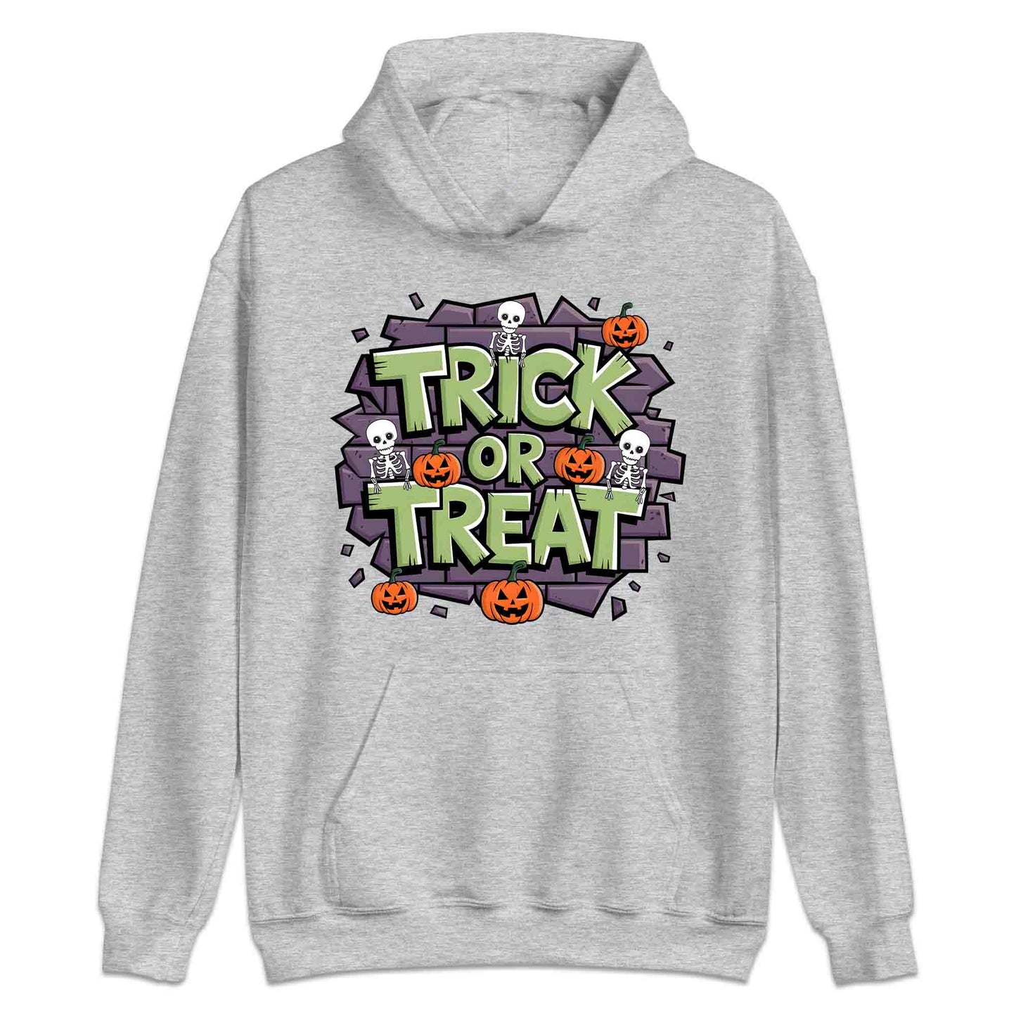 Trick or Treat T-Shirt, Spooky Skeleton Sweatshirt, Pumpkin Halloween Hoodie | PRODUCT CODE: TRKDBHKNC