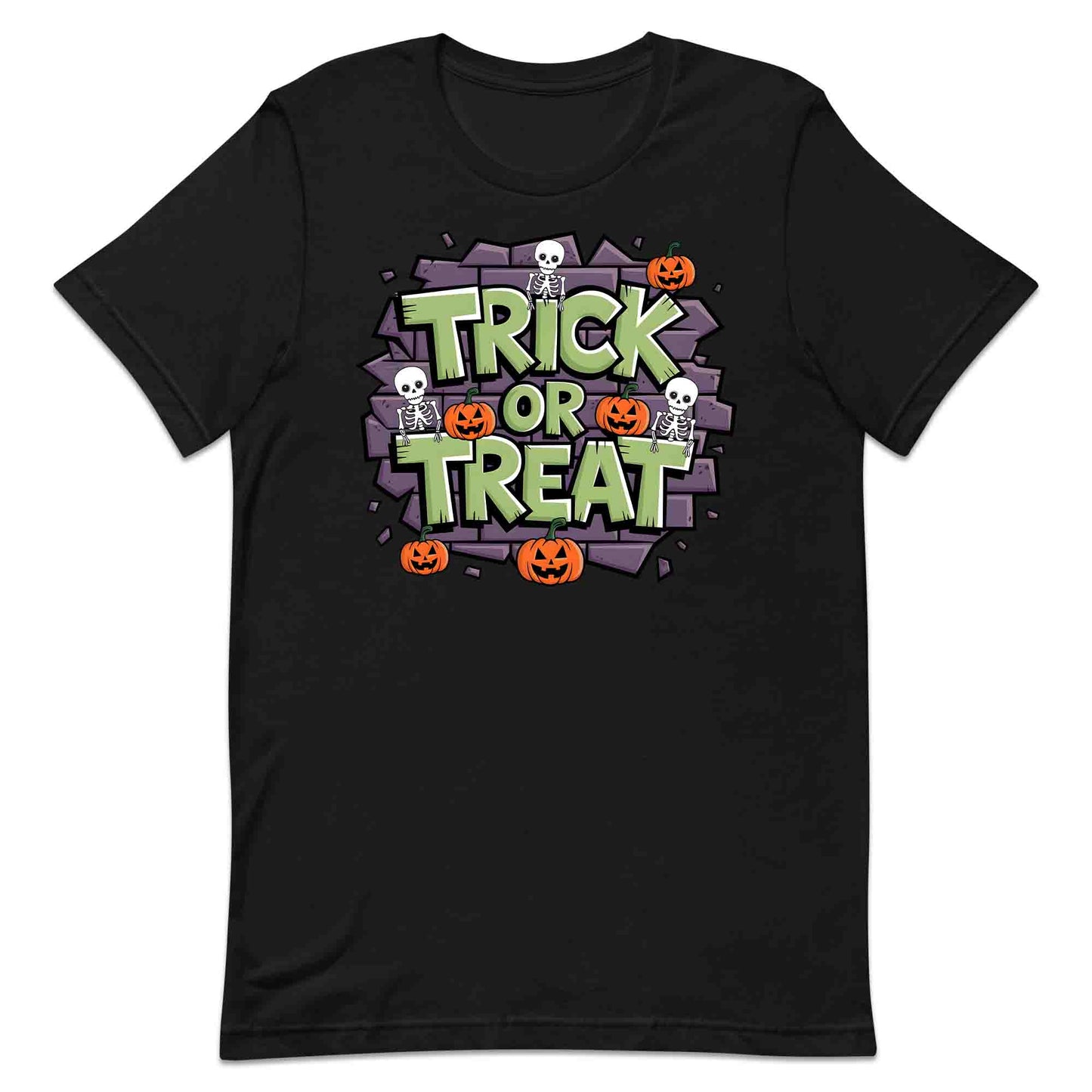 Trick or Treat T-Shirt, Spooky Skeleton Sweatshirt, Pumpkin Halloween Hoodie | PRODUCT CODE: TRKDBHKNC