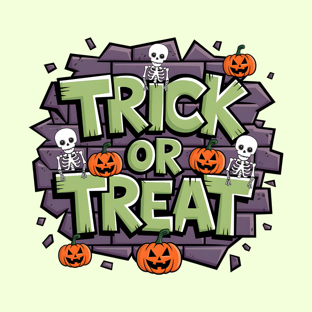 Trick or Treat T-Shirt, Spooky Skeleton Sweatshirt, Pumpkin Halloween Hoodie | PRODUCT CODE: TRKDBHKNC