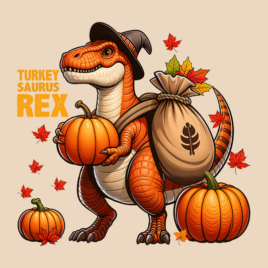 Turkey Saurus Rex Thanksgiving Dinosaur Funny Dino | PRODUCT CODE: TRKYSRDNS