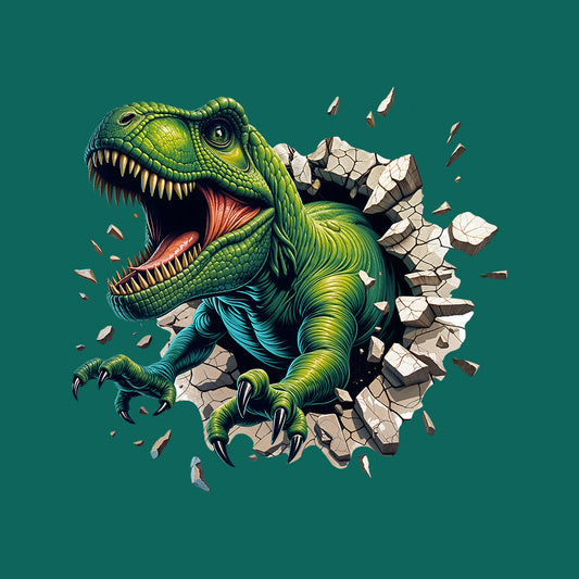 T-Rex Breaking Through Wall Epic Roaring Dinosaur | PRODUCT CODE: TRXBRKWLNGDO