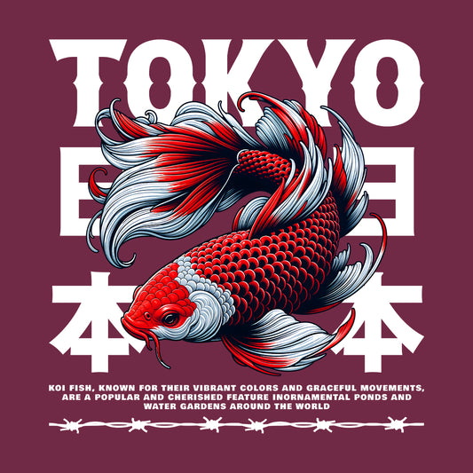 Tokyo Koi Fish Japanese Culture Artistic Koi Carp | PRODUCT CODE: TYOKIFSHNIWBA