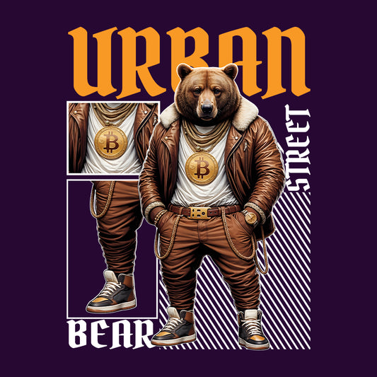 Urban Streetwear Bear Swaggy Bitcoin Bear Hip-Hop Inspired | PRODUCT CODE: UBRSTWEWGYH
