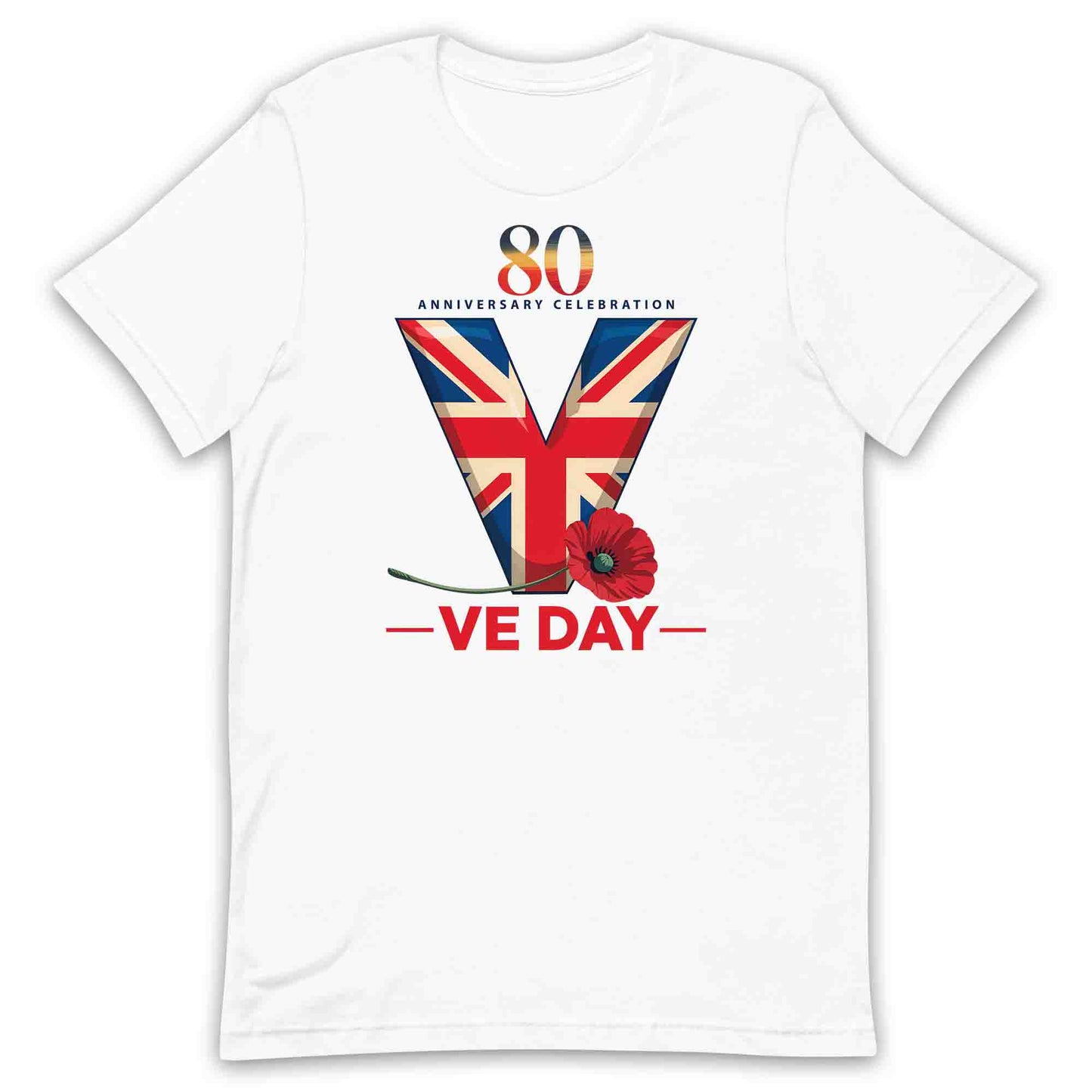 VE Day 80th Anniversary T-Shirt, Union Jack Memorial Jumper & Victory Hoodie – WWII British Tribute Apparel | PRODUCT CODE: VADSUIWQB