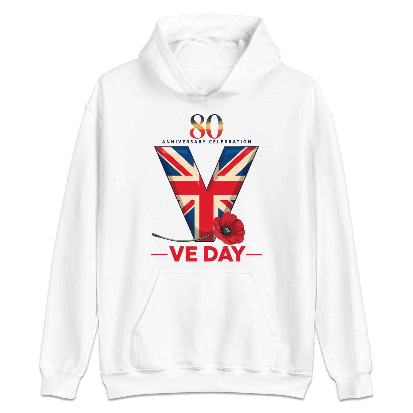 VE Day 80th Anniversary T-Shirt, Union Jack Memorial Jumper & Victory Hoodie – WWII British Tribute Apparel | PRODUCT CODE: VADSUIWQB