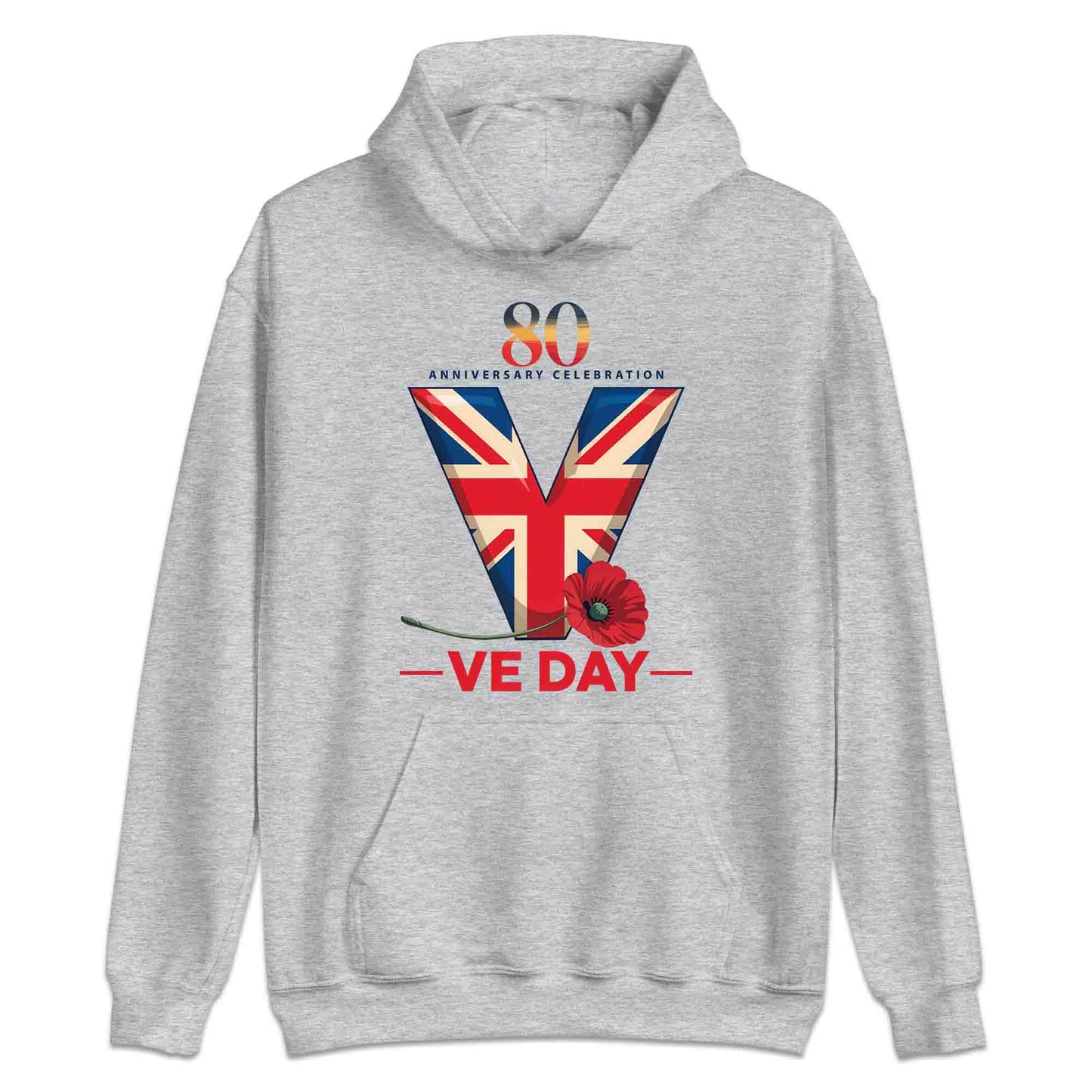 VE Day 80th Anniversary T-Shirt, Union Jack Memorial Jumper & Victory Hoodie – WWII British Tribute Apparel | PRODUCT CODE: VADSUIWQB