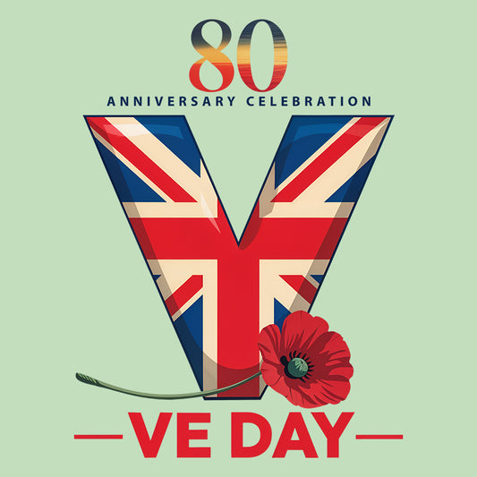 VE Day 80th Anniversary T-Shirt, Union Jack Memorial Jumper & Victory Hoodie – WWII British Tribute Apparel | PRODUCT CODE: VADSUIWQB