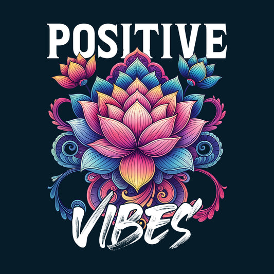 Vibrant Positive Vibes Radiant Lotus Flower Mandala Meditation Yoga Enthusiasts | PRODUCT CODE: VBRNPOSTBEDA