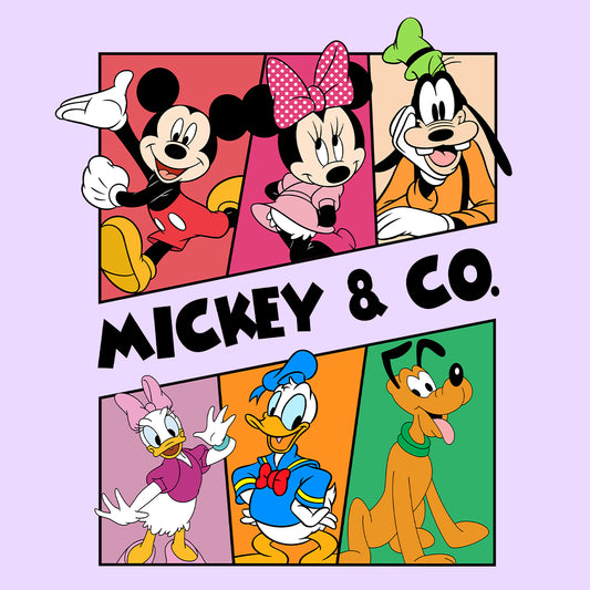 Vintage Mickey & Friends T-Shirt | Retro Disney Jumper | Classic Minnie, Donald, Goofy & Pluto Hoodie | PRODUCT CODE: VHQWTISBAKC