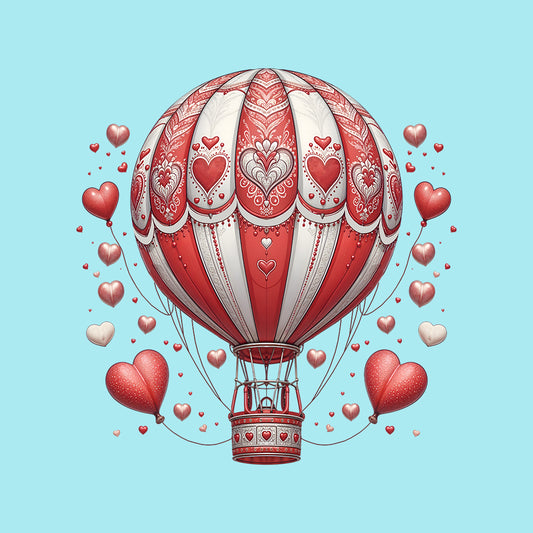 Valentine’s Day Hot Air Balloon Romantic Hearts | PRODUCT CODE: VLNTDYHTORBKL