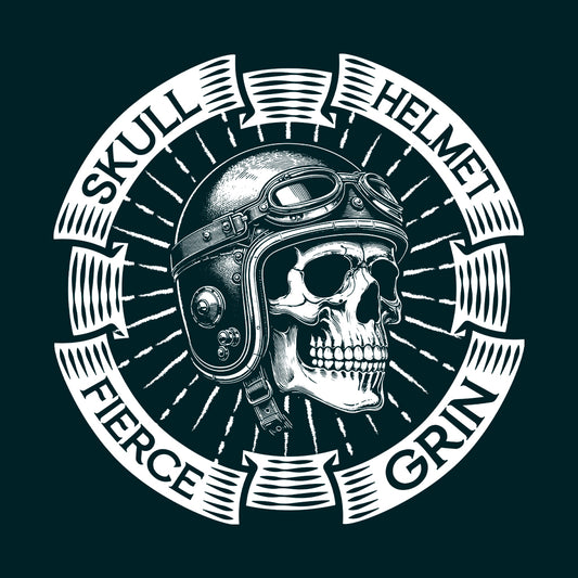 Vintage Biker Skull Helmet Retro Skeleton Motorcycle Enthusiasts | PRODUCT CODE: VNGTSJLUHMTER