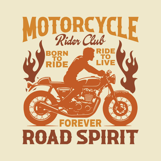 Vintage Motorcycle Road Spirit Classic Rider Club | PRODUCT CODE: VNTGMORTSPCB