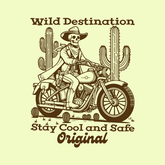 Vintage Skeleton Biker Retro Motorcycle Rider | PRODUCT CODE: VTHMNIEBKRMO