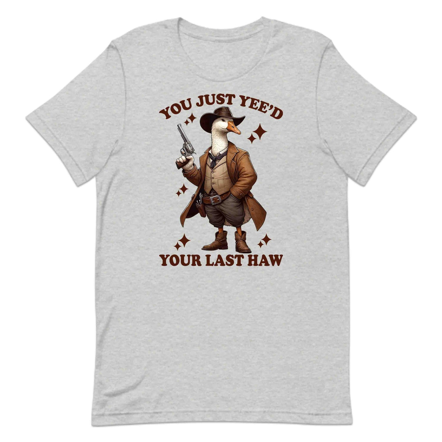 Western Cowboy Goose with Gun T-Shirt | Wild West Sheriff Sweatshirt | Ranch Humor Hoodie | PRODUCT CODE: WEHSAUEBQRG