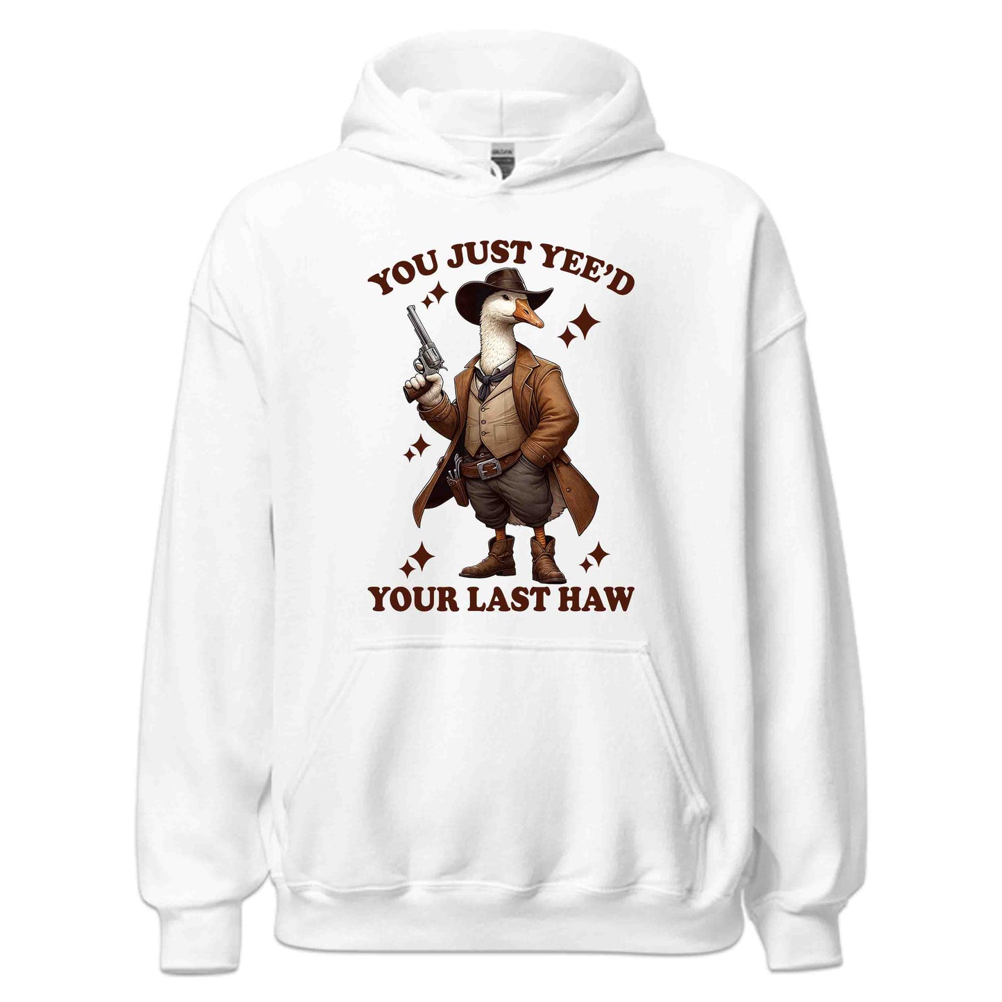 Western Cowboy Goose with Gun T-Shirt | Wild West Sheriff Sweatshirt | Ranch Humor Hoodie | PRODUCT CODE: WEHSAUEBQRG