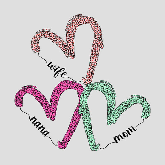 Wife Mom Nana Leopard Print Heart Mother's Day | PRODUCT CODE: WFMONALEPRD