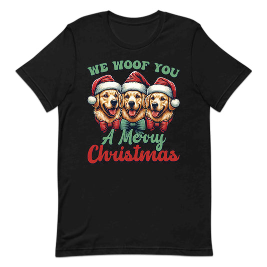 We Woof You A Merry Christmas Golden Retriever Dog Xmas | PRODUCT CODE: WFOYMRECHTG