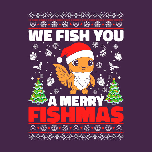We Fish You A Merry Fishmas Xmas Fish Funny Christmas Fishing | PRODUCT CODE: WFSHMYHLDAN