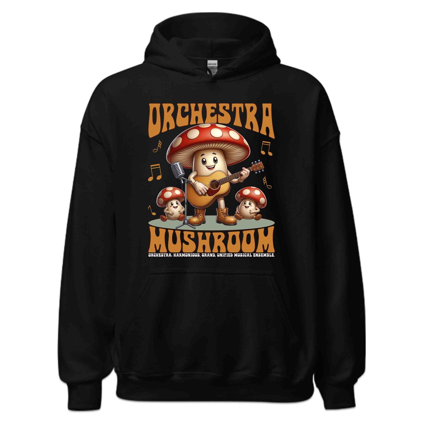 Whimsical Mushroom Band Playful Mushroom Guitarist | PRODUCT CODE: WHMCSLMHBNDG