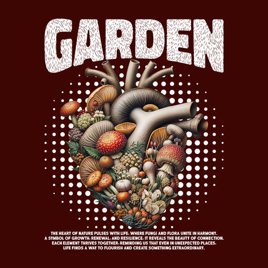 Whimsical Nature Garden Mushroom and Floral Gardening Lovers | PRODUCT CODE: WHMSCNTUGRD