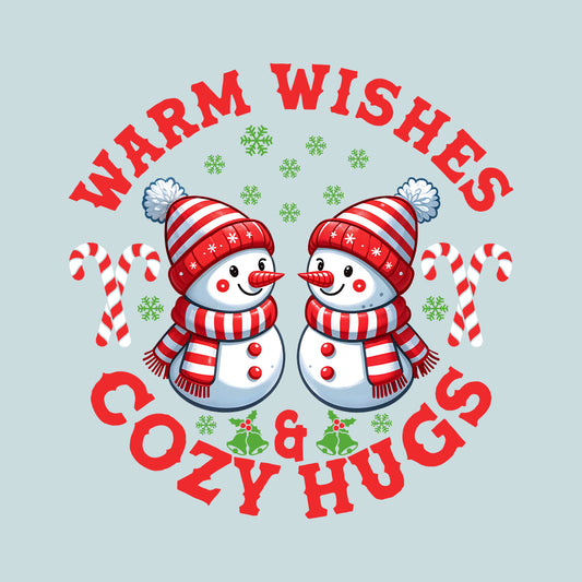 Christmas Snowmans Warm Wishes Cozy Xmas Hugs | PRODUCT CODE: WMRHSZYCO