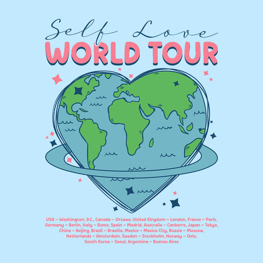 Self Love World Tour Love Band Inspirational | PRODUCT CODE: WRLDSFLURO