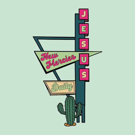Western Christian Jesus New Mercies Daily Country Style Cactus | PRODUCT CODE: WTSRNCHJNM