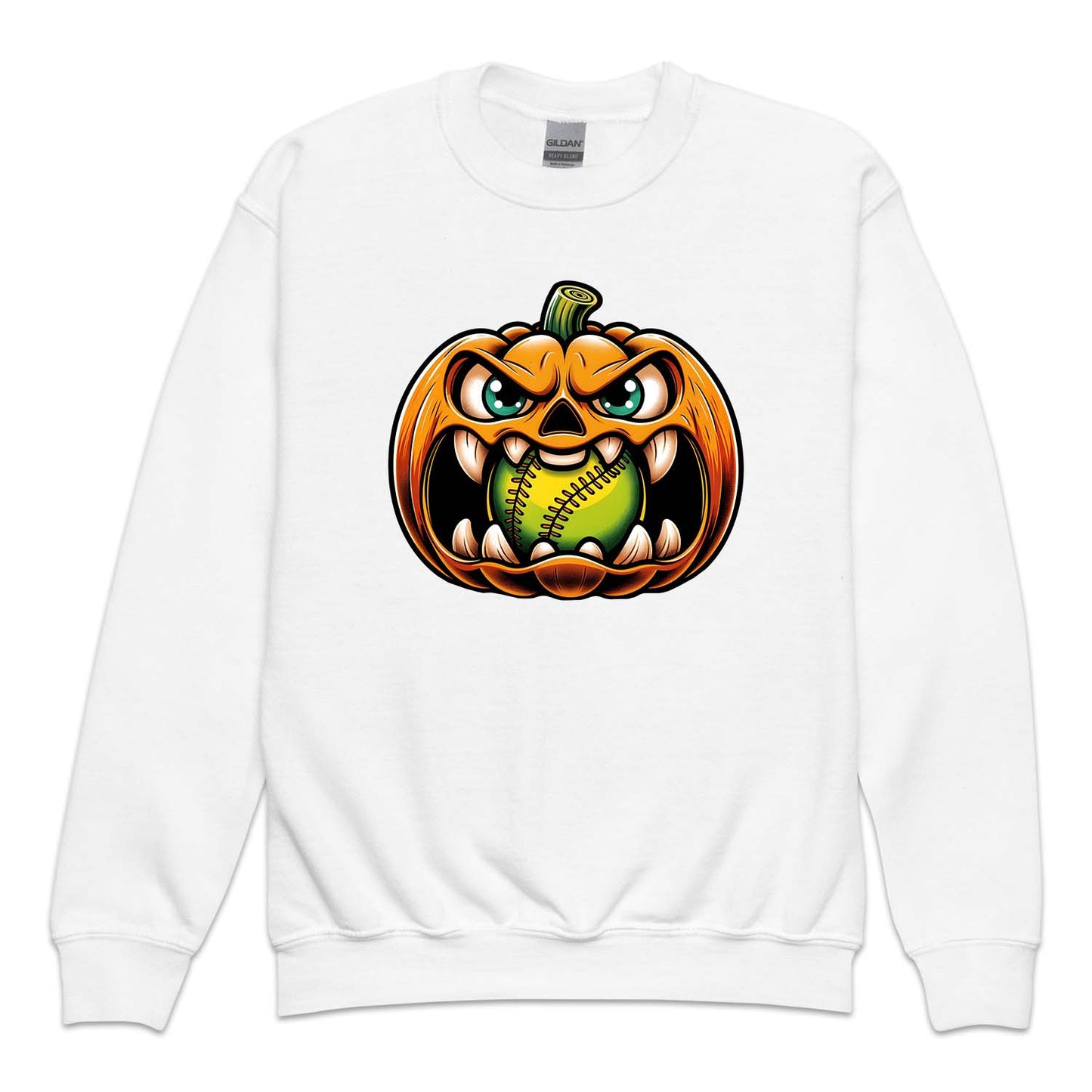 Pumpkin Baseball Spooky Face Halloween | PRODUCT CODE: PKMBSLHWON
