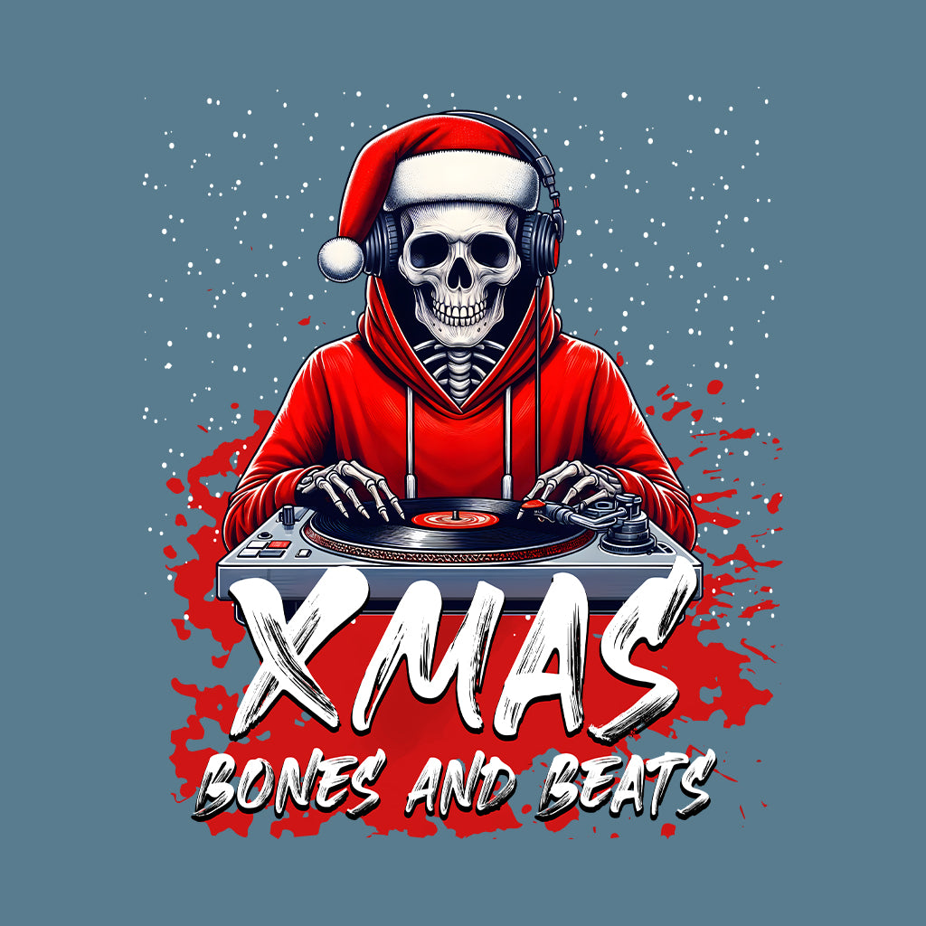 Xmas Bones And Beats Dj Skeleton Santa Claus Christmas Music Party | PRODUCT CODE: XMBOENDTCH