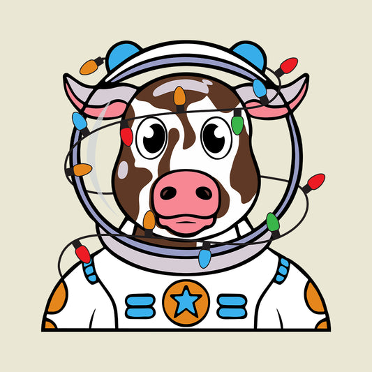 Cow Astronaut Christmas Futuristic Animal Xmas Space Cow | PRODUCT CODE: XWATNCHXWHA