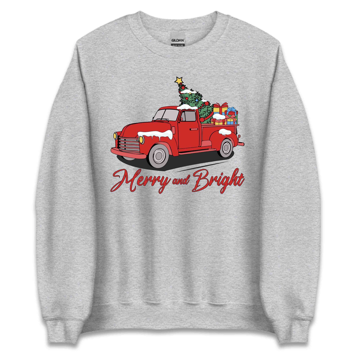 Merry And Bright Christmas Red Truck With Tree Xmas | PRODUCT CODE: YRMBRGHTCKU