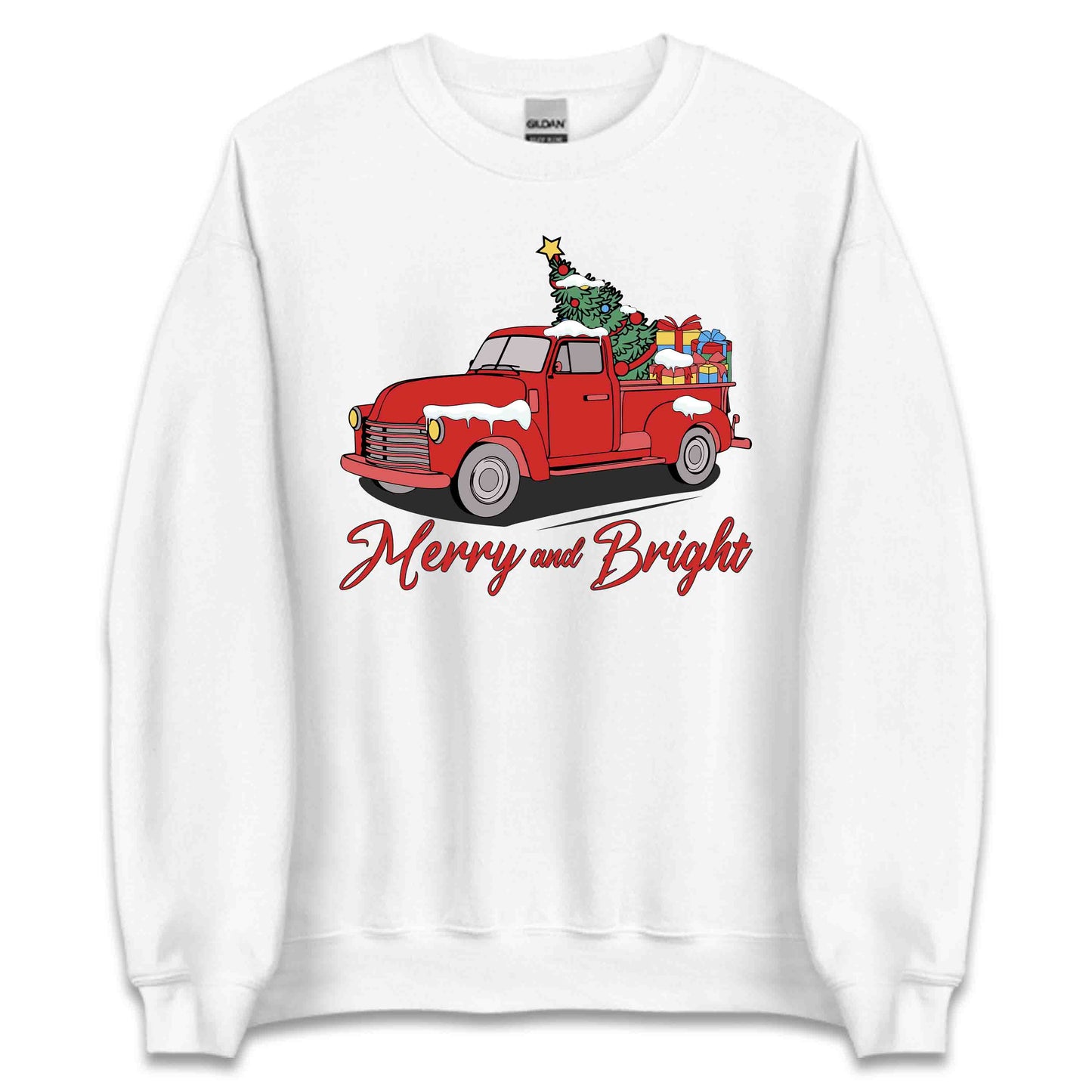 Merry And Bright Christmas Red Truck With Tree Xmas | PRODUCT CODE: YRMBRGHTCKU
