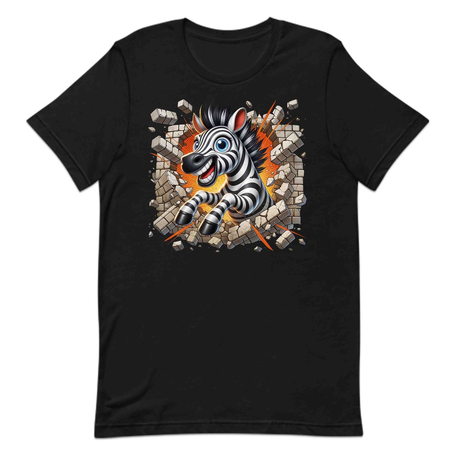 Zebra Breaking Through Brick Wall 3D Realistic Funny Wild Zebra Smash | PRODUCT CODE: ZBRKNGWLADS