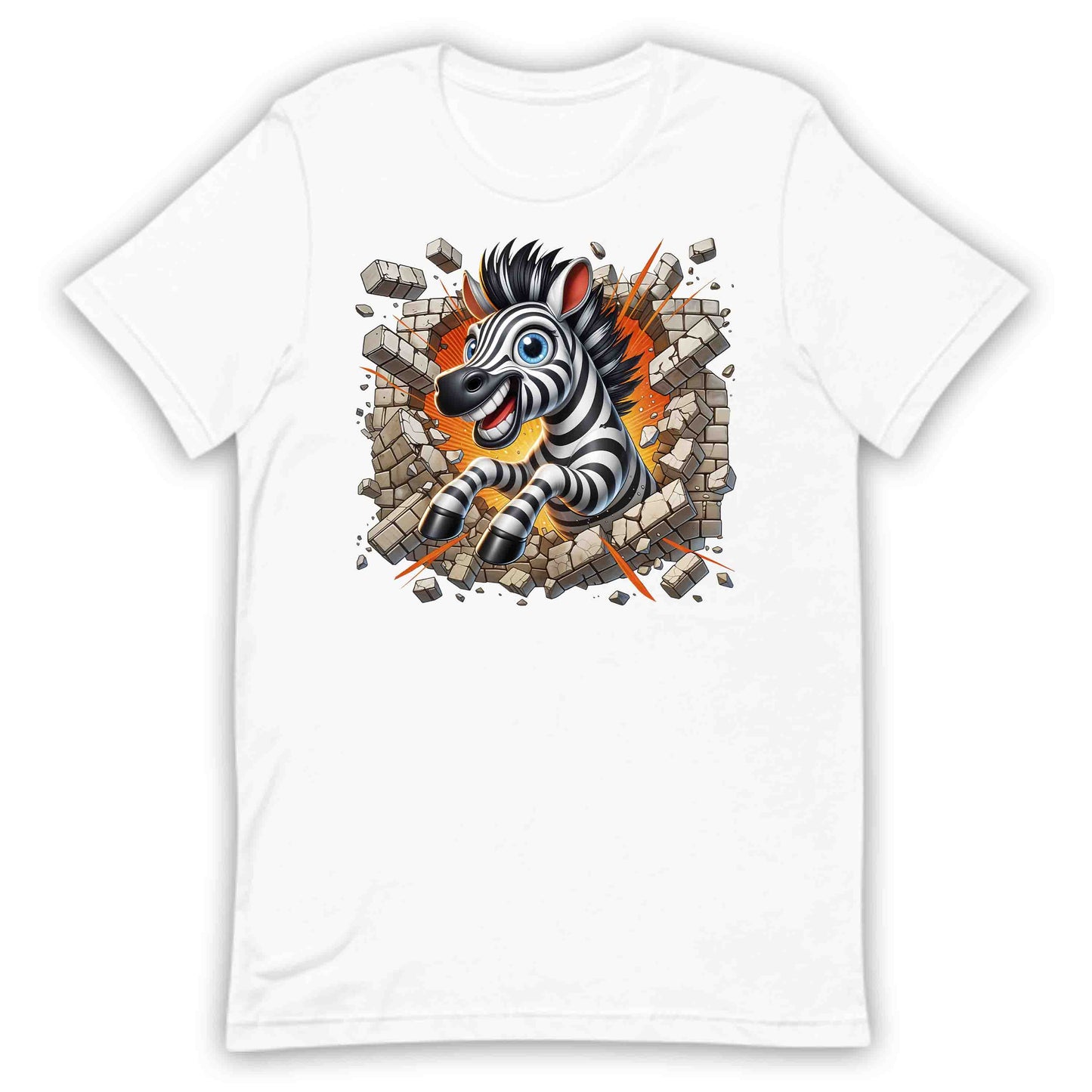 Zebra Breaking Through Brick Wall 3D Realistic Funny Wild Zebra Smash | PRODUCT CODE: ZBRKNGWLADS