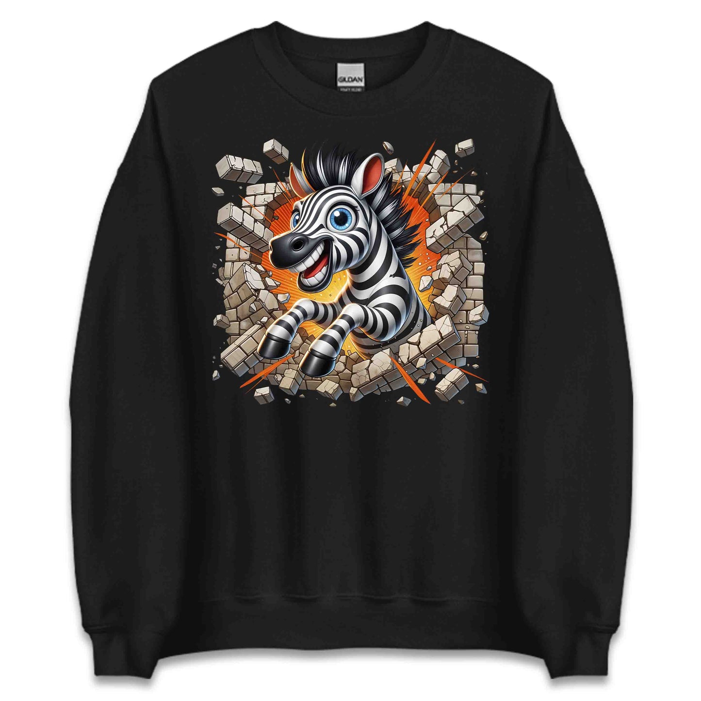 Zebra Breaking Through Brick Wall 3D Realistic Funny Wild Zebra Smash | PRODUCT CODE: ZBRKNGWLADS