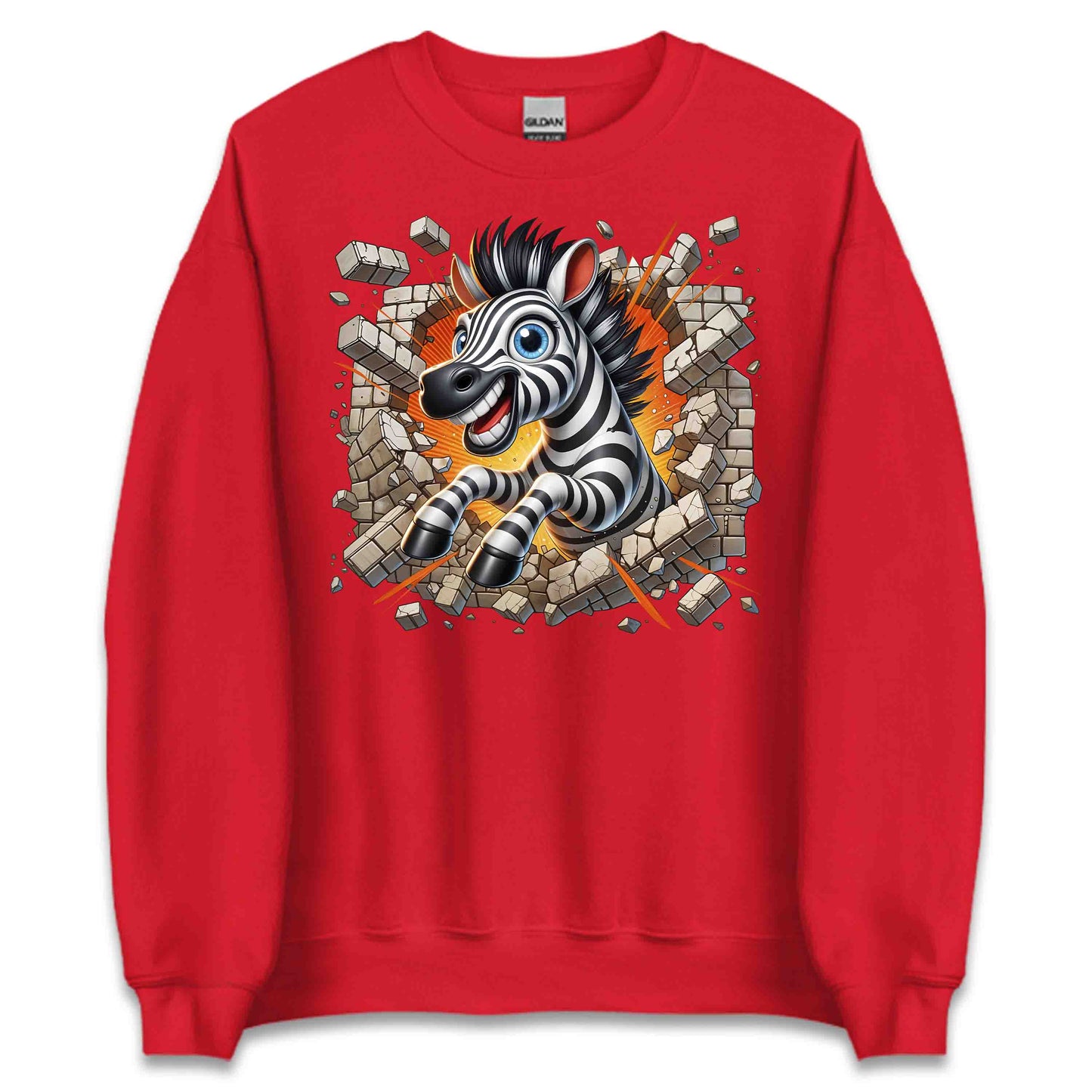Zebra Breaking Through Brick Wall 3D Realistic Funny Wild Zebra Smash | PRODUCT CODE: ZBRKNGWLADS