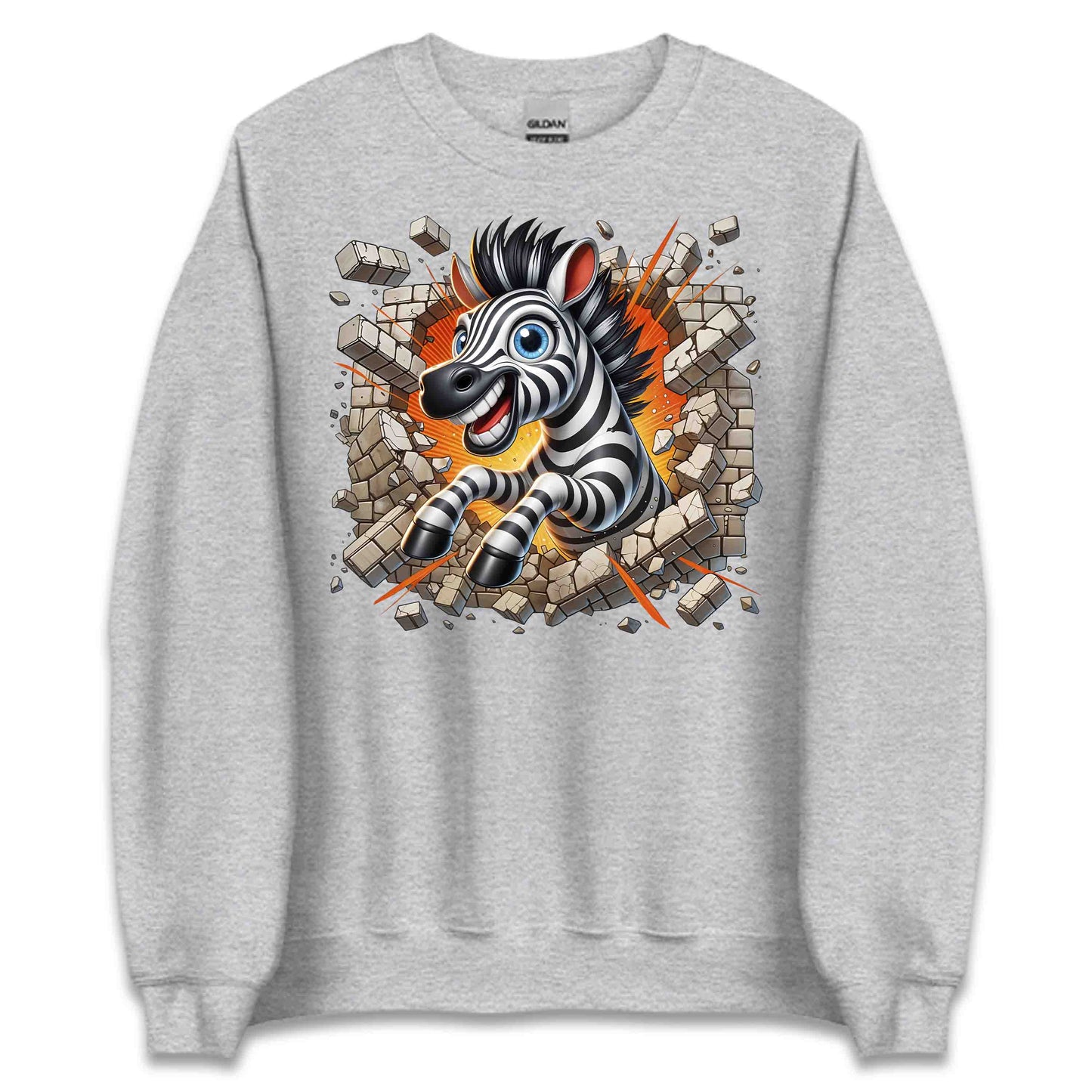 Zebra Breaking Through Brick Wall 3D Realistic Funny Wild Zebra Smash | PRODUCT CODE: ZBRKNGWLADS