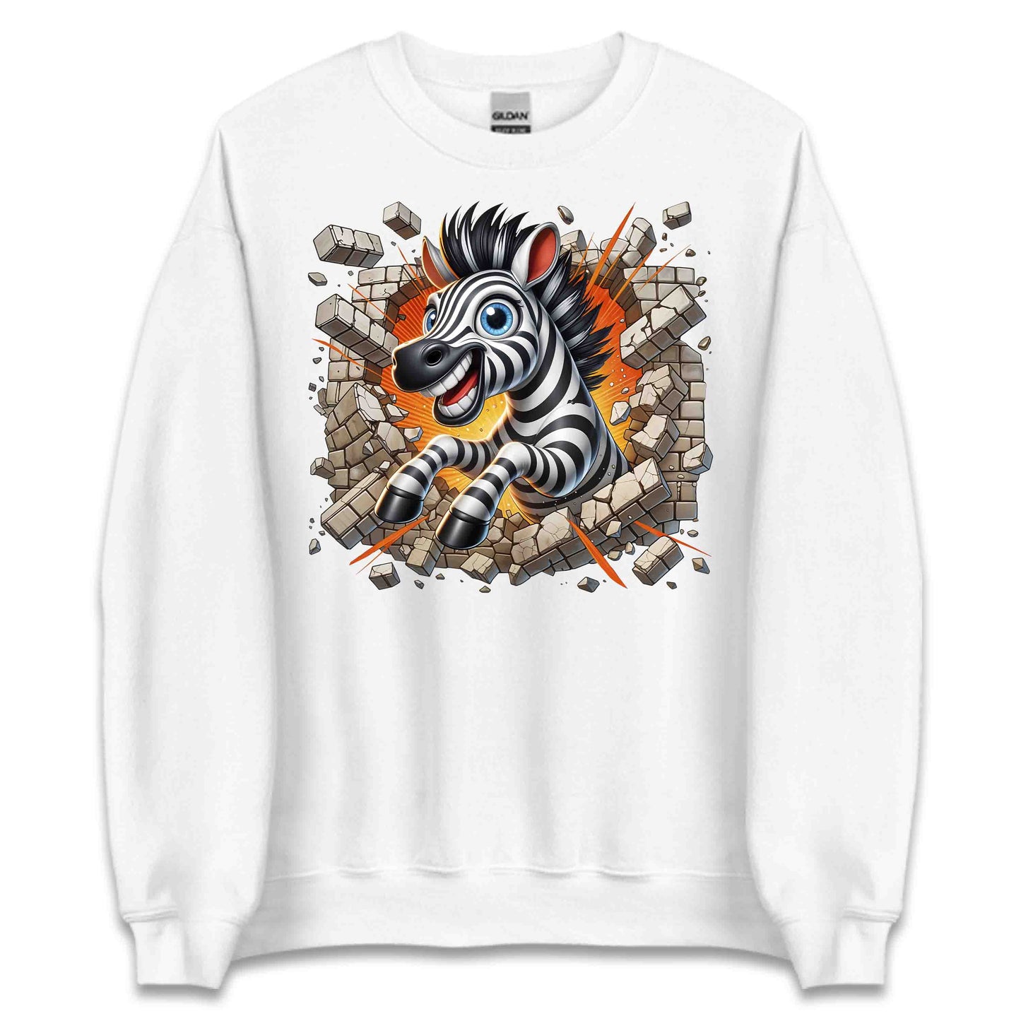 Zebra Breaking Through Brick Wall 3D Realistic Funny Wild Zebra Smash | PRODUCT CODE: ZBRKNGWLADS