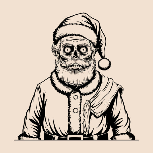 Zombie Santa Claus Creepy Christmas Gothic Xmas Horror Holiday | PRODUCT CODE: ZMSNTACLRPY