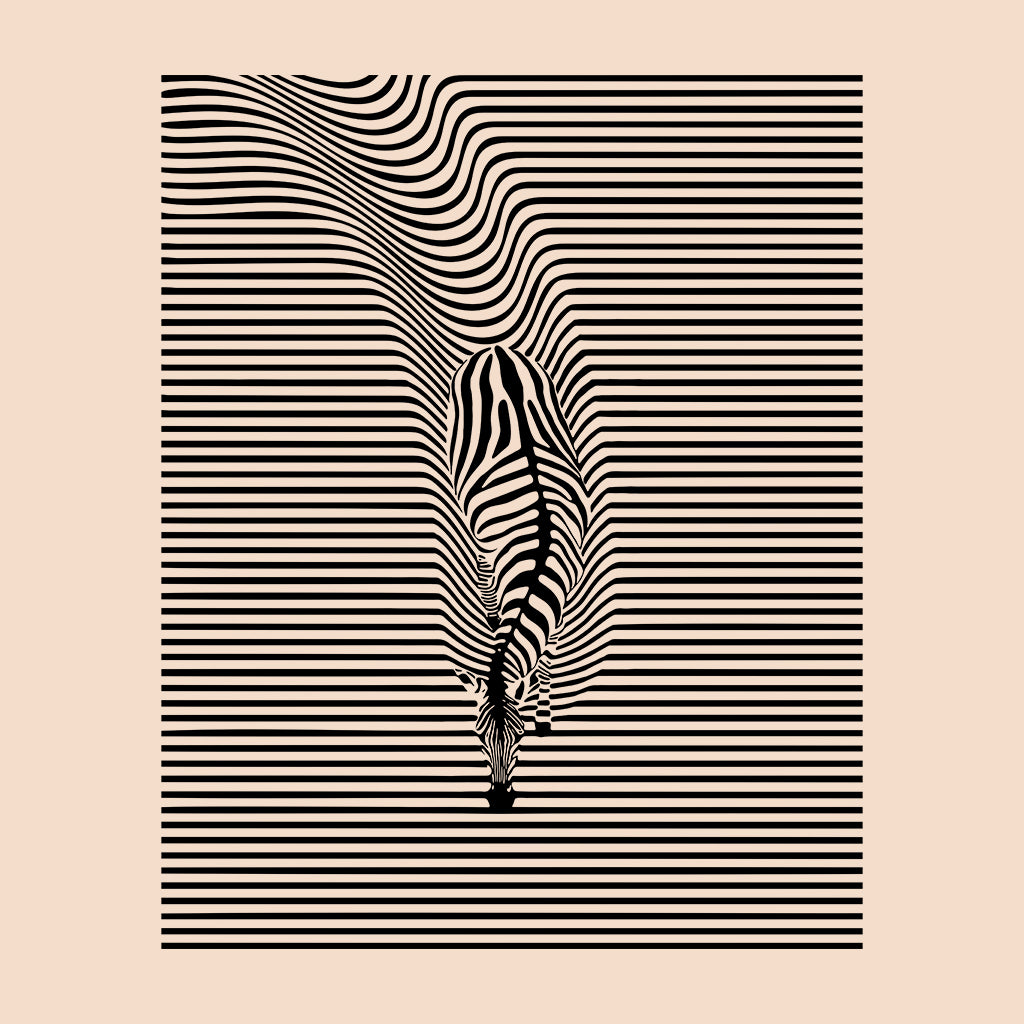 Zebra Optical Illusion Unique Abstract Animal | PRODUCT CODE: ZVRAOPTCIL