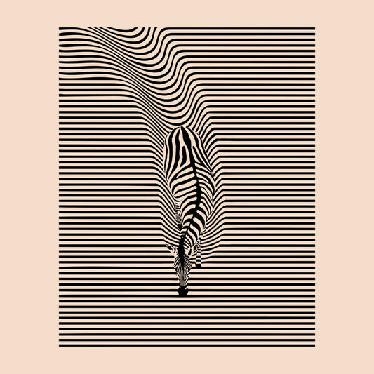 Zebra Optical Illusion Unique Abstract Animal | PRODUCT CODE: ZVRAOPTCIL