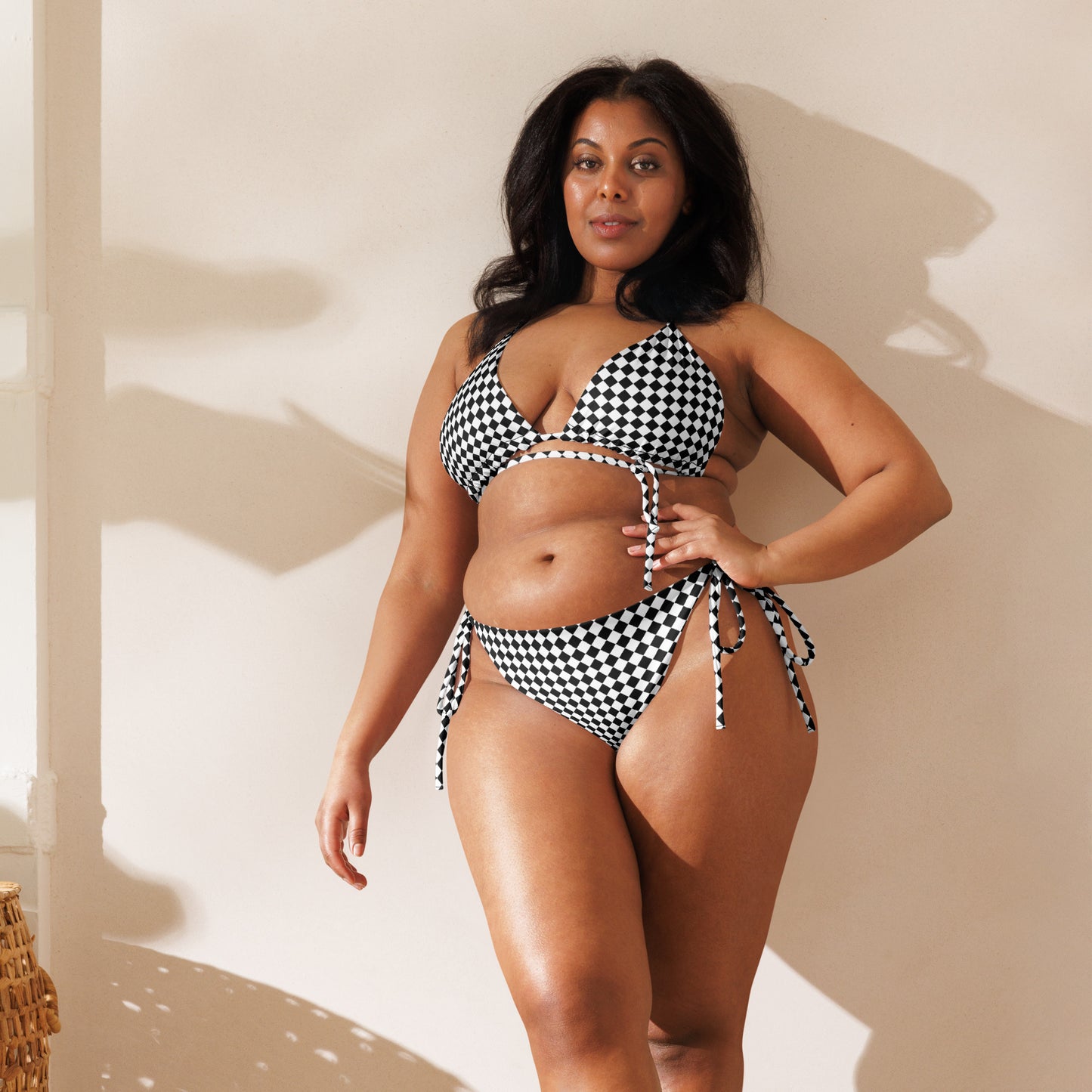 Check Mate Checkerboard  String Bikini