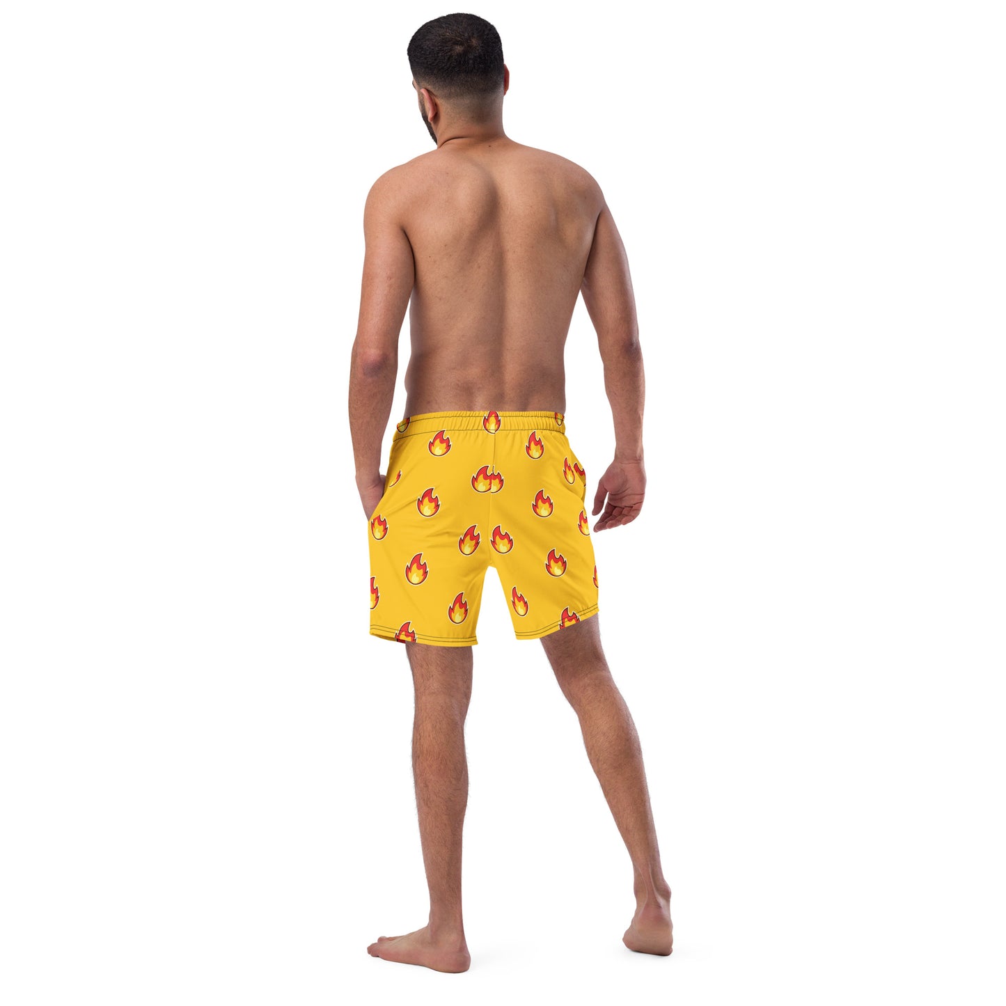 Flames Pattern Men's swim trunks