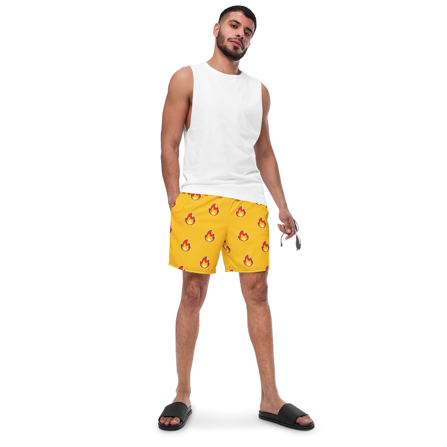 Flames Pattern Men's swim trunks