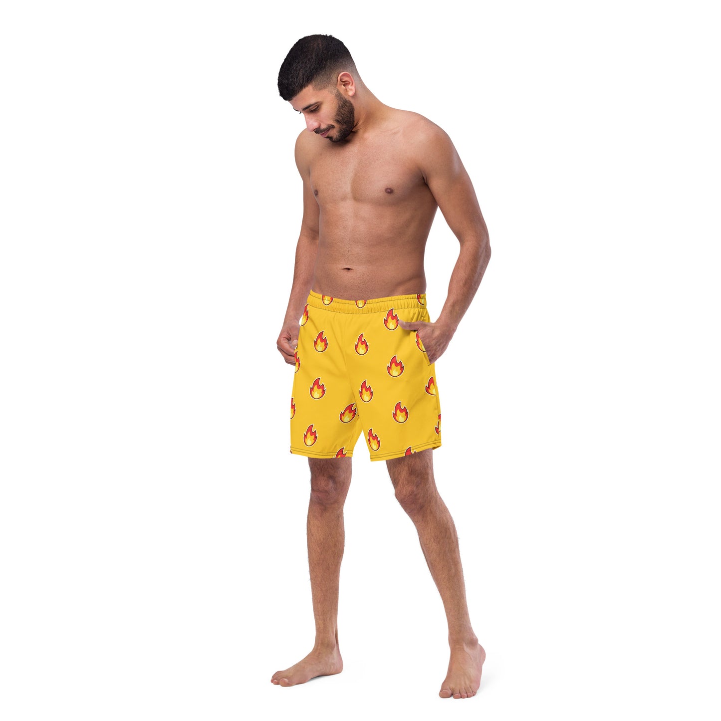 Flames Pattern Men's swim trunks