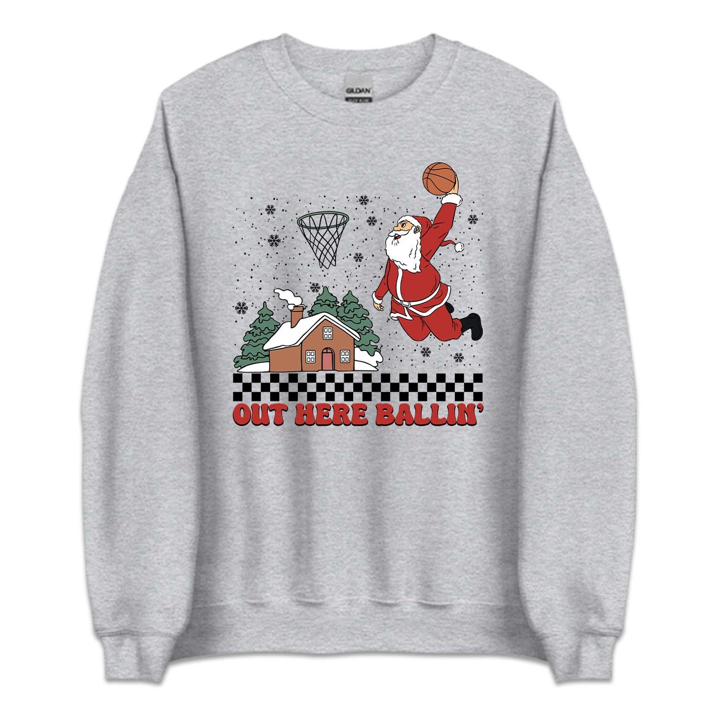 Christmas Basketball Slam Dunking Santa Claus Xmas Sports | PRODUCT CODE: SLMDKNGCRT