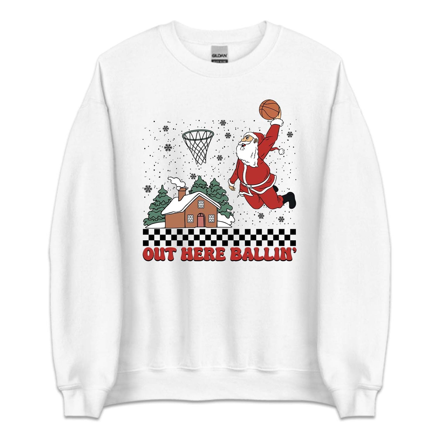 Christmas Basketball Slam Dunking Santa Claus Xmas Sports | PRODUCT CODE: SLMDKNGCRT